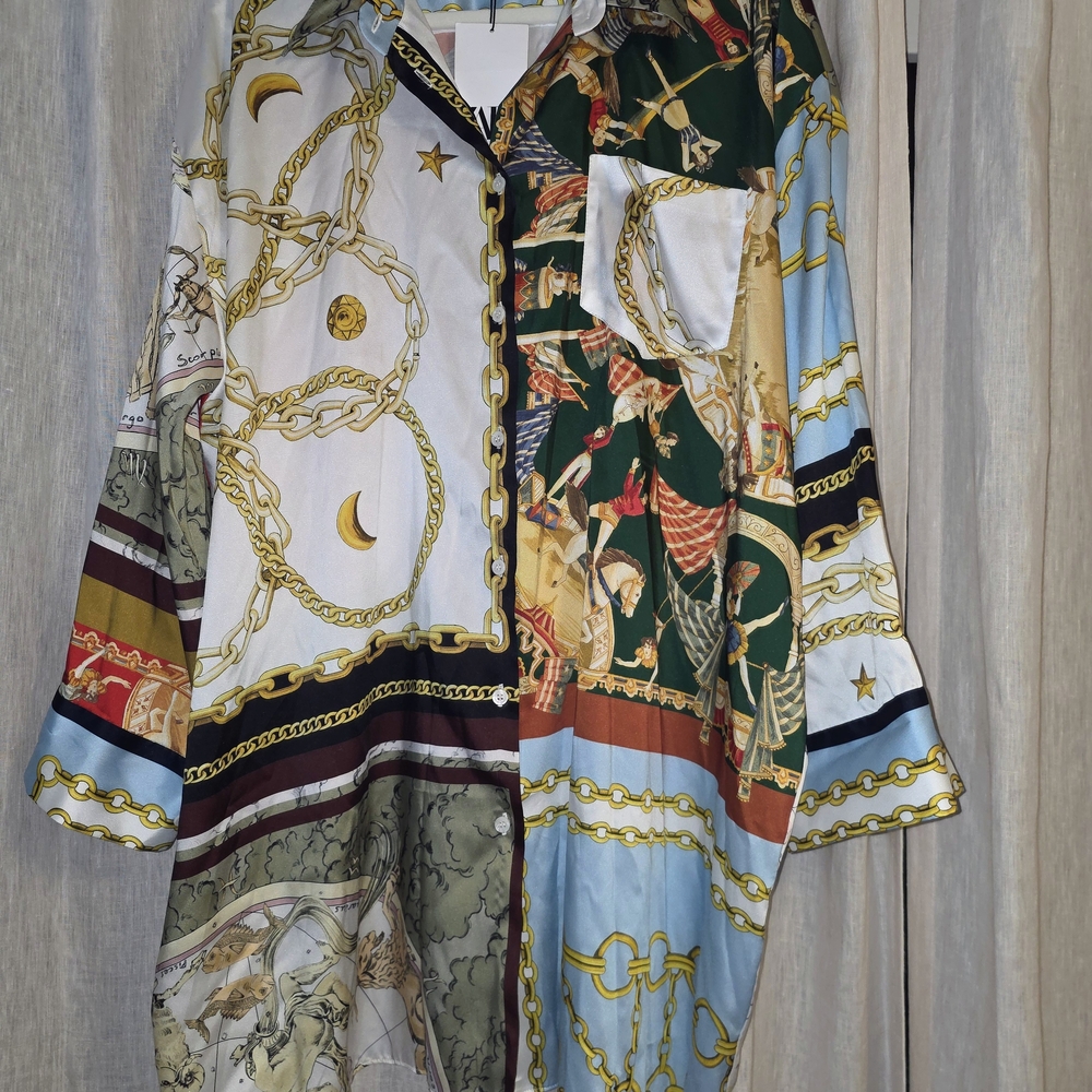 NWT Large Zara Multicolor Long Sleeve Dress